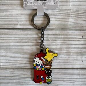 ❤️Sanrio Hello Kitty Bubblegum Machine Enamel Keychain